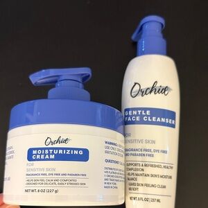 Orchid Skincare Duo Bundle Set: Moisturizing Cream & Gentle Face Cleanser